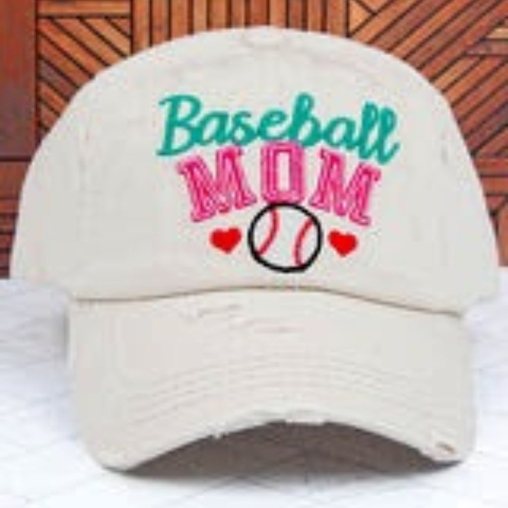NWT Womans BASEBALL MOM Baseball Cap Khaki